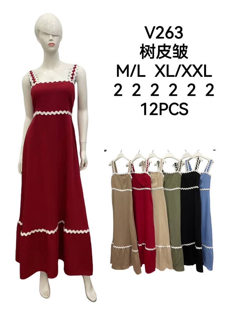 Sukienki damskie Roz M/L-XL-2XL, Mix kolor Paczka 12 szt